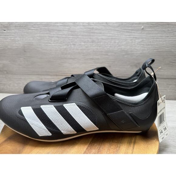 Adidas The Indoor Core Cycling Shoes Men Size 14 Black White GX6544 - Picture 2 of 8